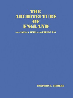 cover image of The Architecture of England